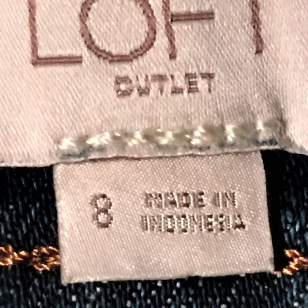 LOFT Nautical Inspired Button Front Denim Skirt - Picture 9 of 11